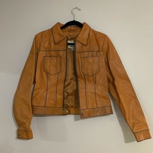 Wilsons Leather jacket with buffalo and flowers small